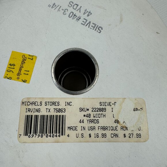 Michaels Stores Gold Sequin Mesh Ribbon Roll 35 Yards 3.25 Inches Wide Sieve #40 - Picture 3 of 7